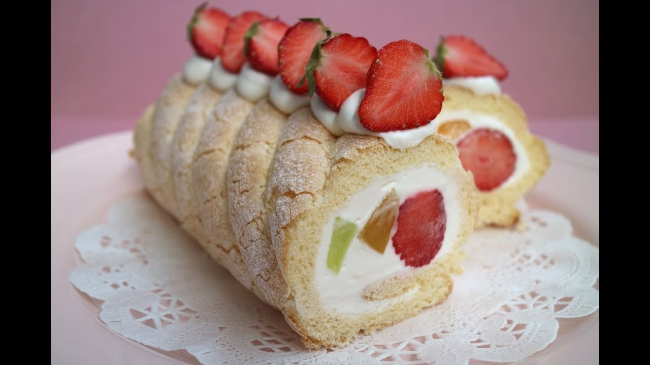 Biscuit Roll Cake ビスキュイロールケーキ りこチャンネル